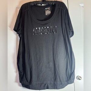 Terra & Sky EQUALITY Graphic Black Short Sleeve Tunic Top 2X 20W/22W